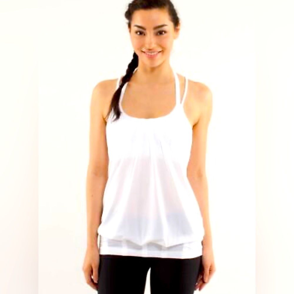 Lululemon 2-in-1 Flow And Go Tank Top  | Size: 4  | White